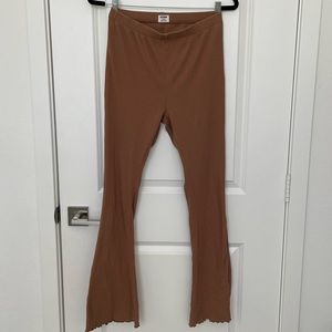 Cotton On Size Medium Rust Ribbed Flare Soft Pants